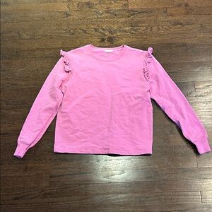 Leallo Women’s Pink Ruffle Sleeve Top Size Medium